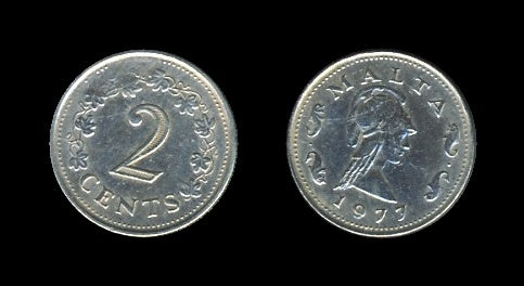 Malta 2 Cents 1977