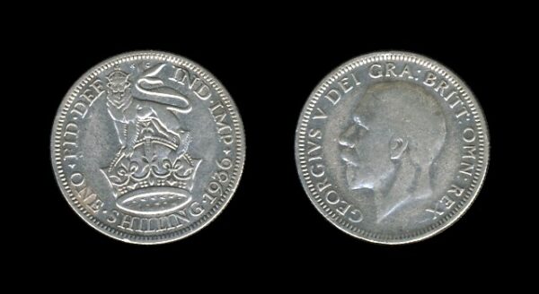 United Kingdom Velika Britanija 1 Shilling 1936