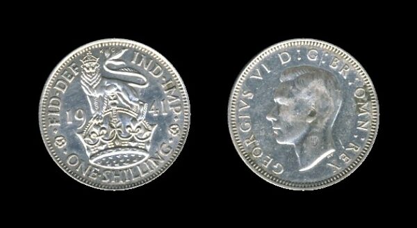 United Kingdom Velika Britanija 1 Shilling 1941 E