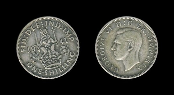 United Kingdom Velika Britanija 1 Shilling 1941 S