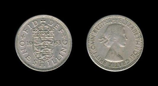 United Kingdom Velika Britanija 1 Shilling 1953 E – Queen Elizabeth II