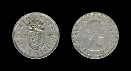 United Kingdom Velika Britanija 1 Shilling 1954 S – Queen Elizabeth II