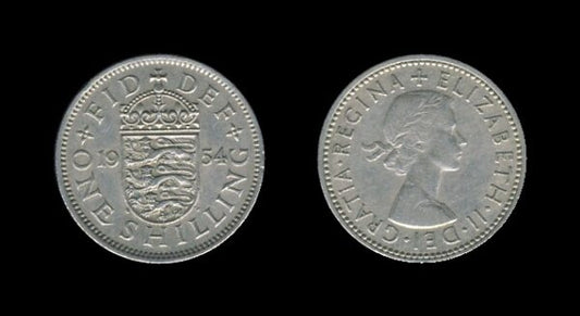 United Kingdom Velika Britanija 1 Shilling 1954 E – Queen Elizabeth II