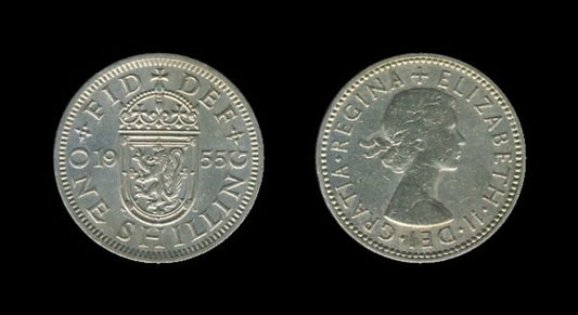 United Kingdom Velika Britanija 1 Shilling 1955 S – Queen Elizabeth II