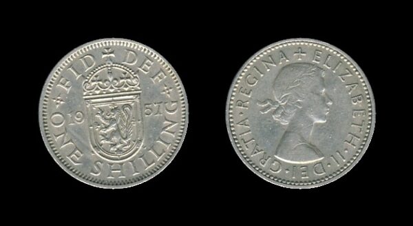 United Kingdom Velika Britanija 1 Shilling 1957 S – Queen Elizabeth II