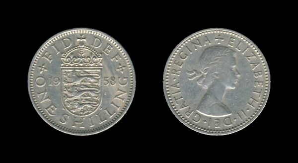 United Kingdom Velika Britanija 1 Shilling 1958 E – Queen Elizabeth II