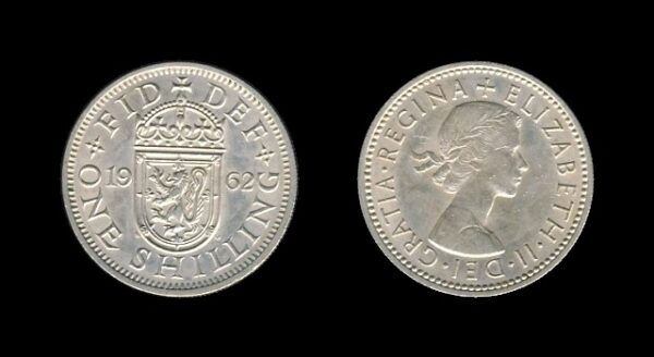 United Kingdom Velika Britanija 1 Shilling 1962 S – Queen Elizabeth II