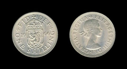 United Kingdom Velika Britanija 1 Shilling 1966 S – Queen Elizabeth II