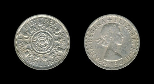 United Kingdom Velika Britanija 2 Shillings 1956 – Queen Elizabeth II