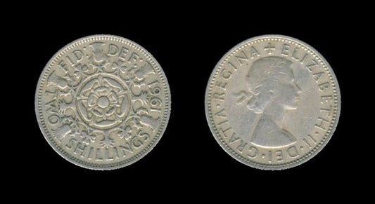 United Kingdom Velika Britanija 2 Shillings 1961 – Queen Elizabeth II