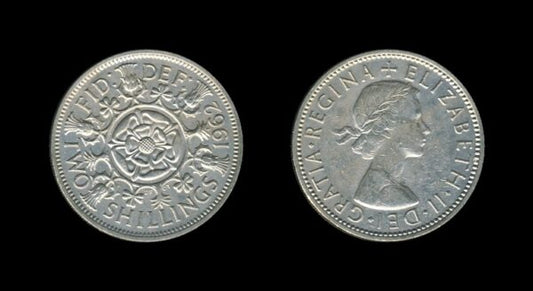 United Kingdom Velika Britanija 2 Shillings 1962 – Queen Elizabeth II