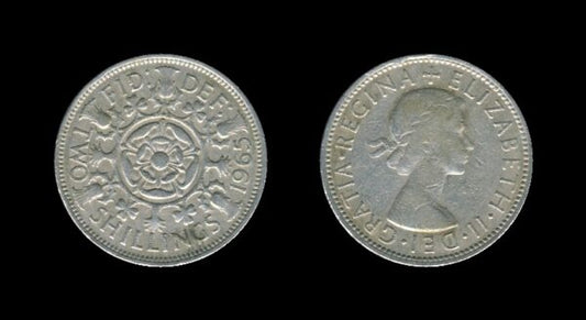 United Kingdom Velika Britanija 2 Shillings 1965 – Queen Elizabeth II