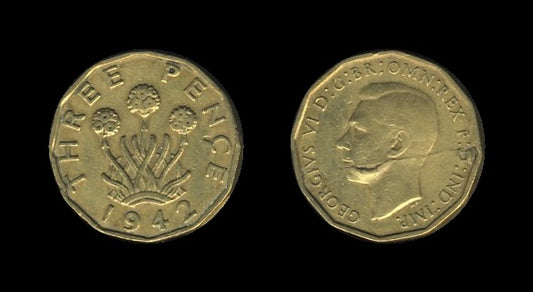 United Kingdom Velika Britanija 3 Pence 1942