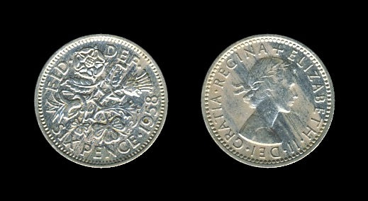 United Kingdom Velika Britanija 6 Pence 1958 – Queen Elizabeth II