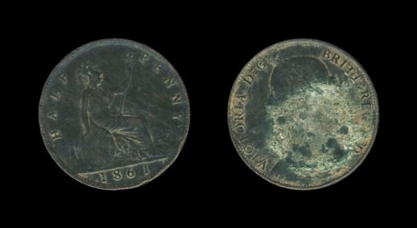 United Kingdom Velika Britanija 1/2 Penny 1861