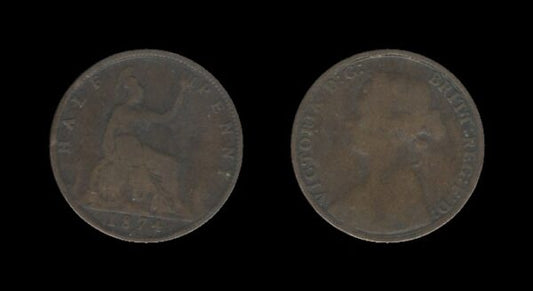 United Kingdom Velika Britanija 1/2 Penny 1874