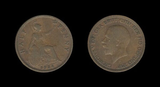 United Kingdom Velika Britanija 1/2 Penny 1936