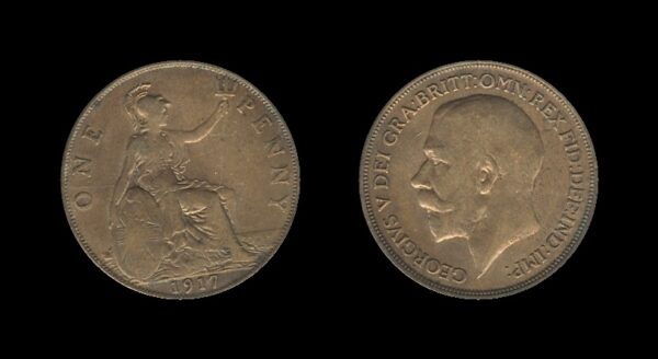 United Kingdom Velika Britanija 1 Penny 1917