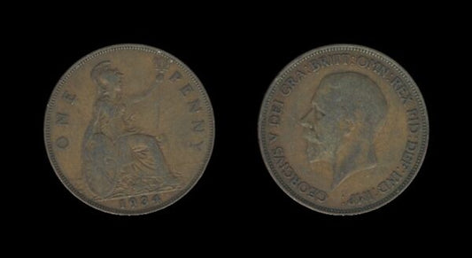 United Kingdom Velika Britanija 1 Penny 1934