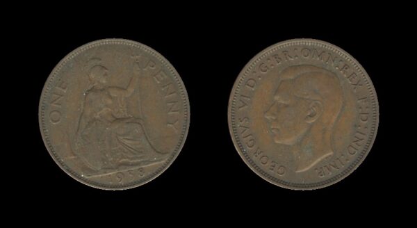 United Kingdom Velika Britanija 1 Penny 1938