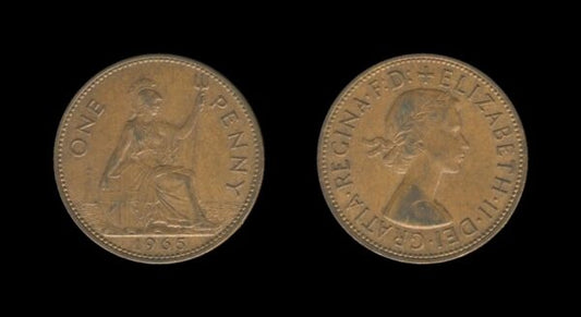 United Kingdom Velika Britanija 1 Penny 1965 – Queen Elizabeth II