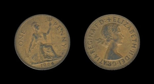 United Kingdom Velika Britanija 1 Penny 1964 – Queen Elizabeth II