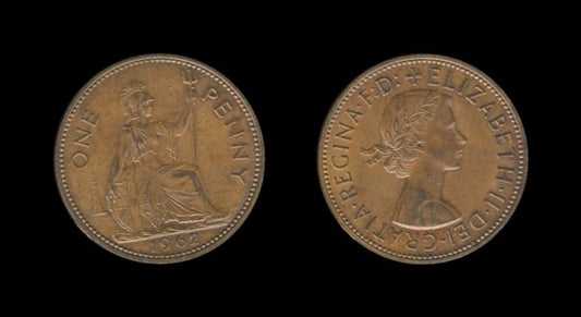 United Kingdom Velika Britanija 1 Penny 1962 – Queen Elizabeth II