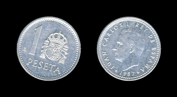 Spain Španjolska 1 Peseta 1987