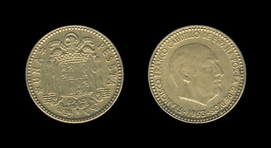 Spain Španjolska 1 Peseta 1963