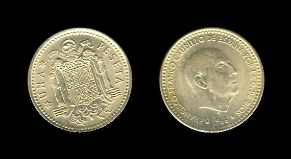 Spain Španjolska 1 Peseta 1966