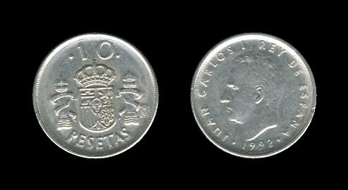 Spain Španjolska 10 Pesetas 1992