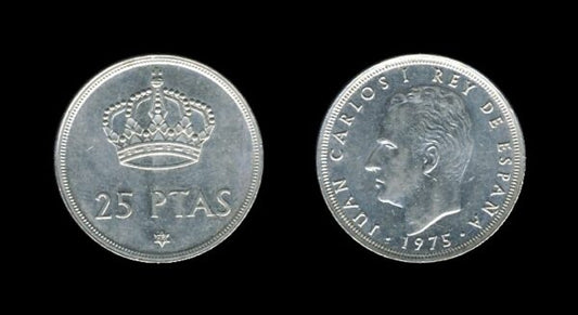 Spain Španjolska 25 Pesetas 1975