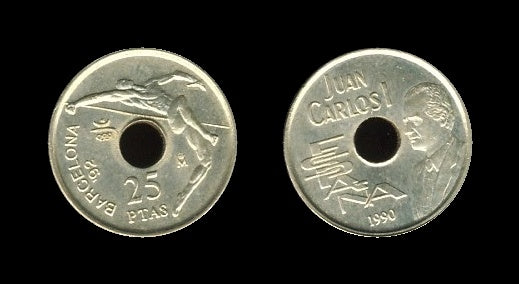 Spain Španjolska 25 Pesetas 1990