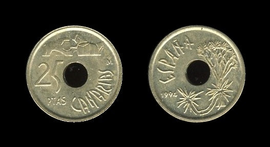 Spain Španjolska 25 Pesetas 1994