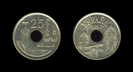 Spain Španjolska 25 Pesetas 1997