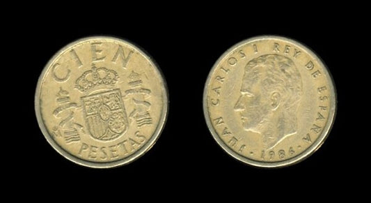 Spain Španjolska 100 Pesetas 1986