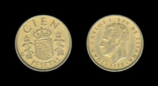 Spain Španjolska 100 Pesetas 1988