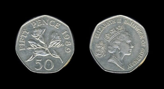 Guernsey 50 Pence 1989 – Queen Elizabeth II