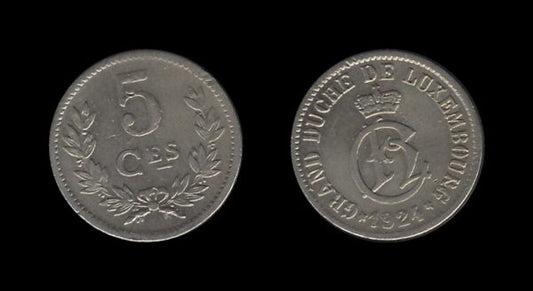 Luxembourg Luksemburg 5 Centimes 1924 – Charlotte