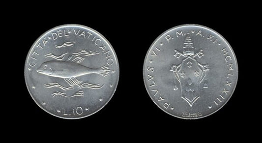 Vatican City Vatikan 10 Lire 1973 – Pavlvs VI