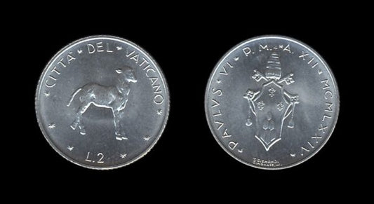 Vatican City Vatikan 2 Lire 1974 – Pavlvs VI