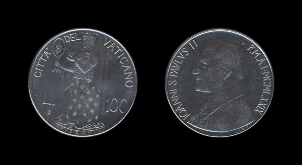 Vatican City Vatikan 100 Lire 1979 – Ioannes Paulus II (Prudence)