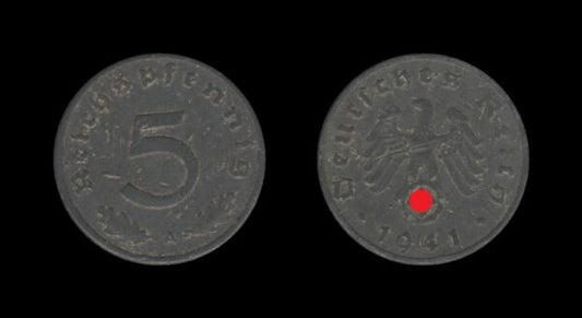 Njemačka Germany 3. Reich 5 Reichspfennig 1941 A