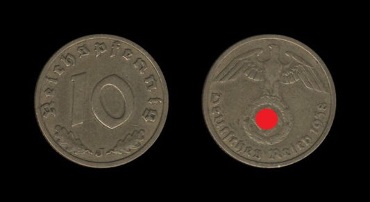 Njemačka Germany 3. Reich 10 Reichspfennig 1938 J