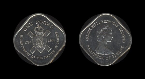 Jersey 1 Pound 1981 – Battle of Jersey – Queen Elizabeth II