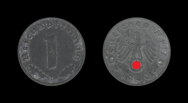 Njemačka Germany 3. Reich 1 Reichspfennig 1940 D