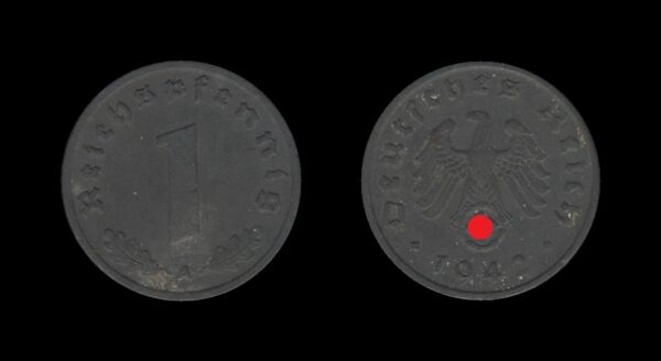 Njemačka Germany 3. Reich 1 Reichspfennig 1942 A