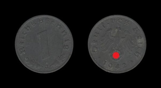 Njemačka Germany 3. Reich 1 Reichspfennig 1942 J