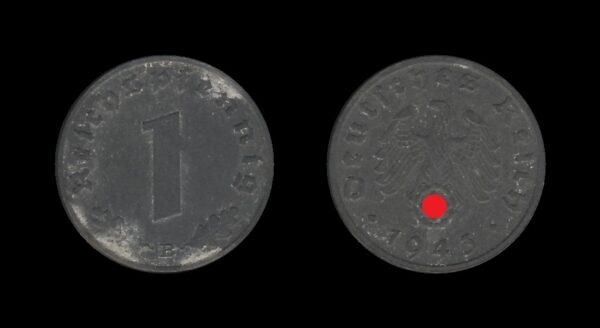 Njemačka Germany 3. Reich 1 Reichspfennig 1943 B