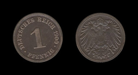 Njemačka Germany 1 Pfennig 1900 D – Wilhelm II